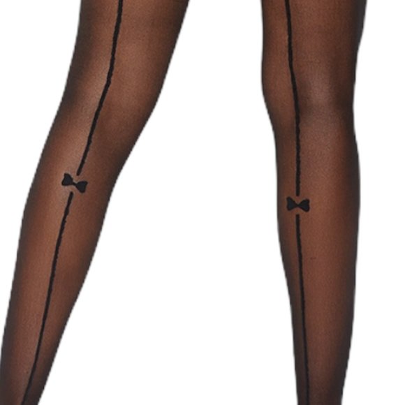 Sheer Thigh Highs with Back Seam Stay Up Lace Tops - Picture 3 of 4